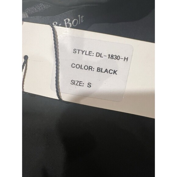 Strut & Bolt Los Angeles Long Maxi black dress boho kaftan w white embroidery M - Picture 6 of 9